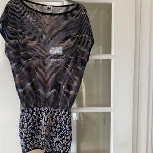 Missoni Mini Dress (Knit Cap Sleeve Tunic Dress) EUC, Made in Italy.